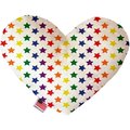 Mirage Pet Products Rainbow Stars 6 in. Stuffing Free Heart Dog Toy 1113-SFTYHT6